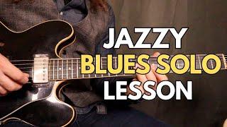 Blues Guitar Lesson - Jazzy 12 BAR Blues solo in B with Gibson ES-335