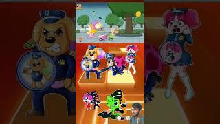 SHERIFF LABRADOR EXE vs DOBIE EXE vs SHERIFF PAPILLON EXE x Coffin Dance | #4142 Tiles Hop #shorts