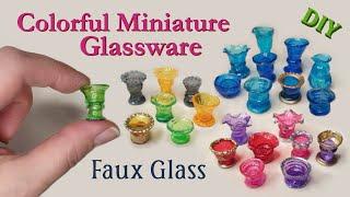 DIY Mini FUN Faux GLASSWARE  #CraftIdeasMiniature #miniaturasColecionáveis #MiniaturasCriativas