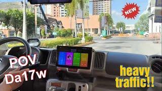 suzuki minivan da17w POV drive tayo papunta shell, kaso matraffic, test drive da17w turbo awd