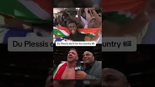 South Africa’s reaction to Du Plessis’ win  #UFC297