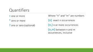 Basic Regular Expressions 3 - Quantifiers and Anchors