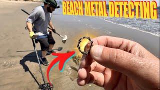 I Was Joined by a SPECIAL GUEST While Metal Detecting This HISTORIC Beach!