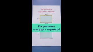 Как различать периметр и площадь?