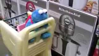 Cookie Monster Shopping for at Costco Sesame Street