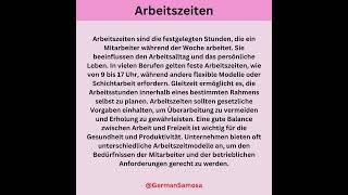 Arbeitszeiten | Learn German With Dialogues | German Samosa  #german #germanlanguage