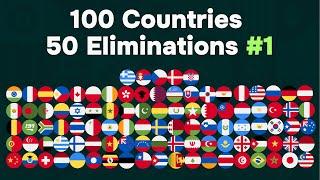 100 Countries 50 Elimination Marble Race - #1