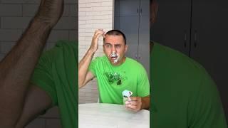 She wanted to show him how to eat ice cream and not get dirty