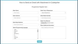 Codeigniter Send Email with Attachment