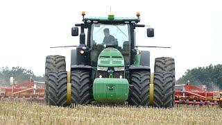 John Deere 8370R Cultivation the field w/ Väderstad Carrier XL 825 | Wide Tire Mount | DK Agri