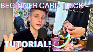 Super EASY BEGINNER Card TRICK TUTORIAL!!