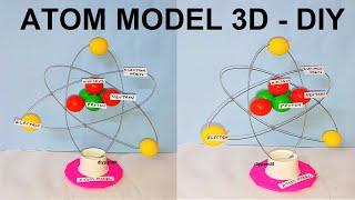 atom model 3d making for school science exhibition -diy - simple easy steps | DIY pandit