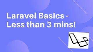 Intro To Laravel | What is Laravel and How it Works in less than 3 mins!