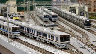 TOMIX 207系電車をNゲージ鉄道模型レイアウトで楽しむ！N scale model railroad layout