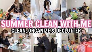 SUMMER CLEAN WITH ME | CLEANING MOTIVATION | WHOLE HOUSE RESET | CLEAN & ORGANIZE