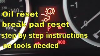 ️ BMW 5 Series brake pad reset, oil reset, and service  reset.