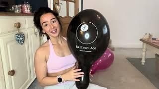 Blowing up and reviewing new balloons