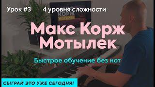 Урок 3. Макс Корж Мотылек на пианино с нуля. Сыграй это уже сегодня!