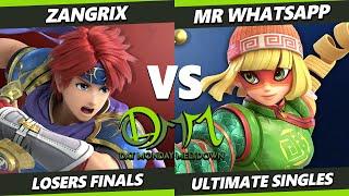 DAT MM 328 LOSERS FINALS - mr. whatsapp (Min Min) Vs. Zangrix (Roy) Smash Ultimate - SSBU