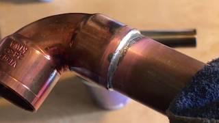 Brazed copper pipe without talking