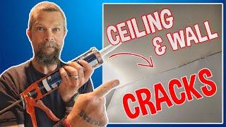 How to FIX CRACKS between WALL & CEILING | Tips & Tricks