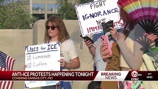 Protesters in Kansas City call for end to ICE raids, show support for Los Angeles demonstrators