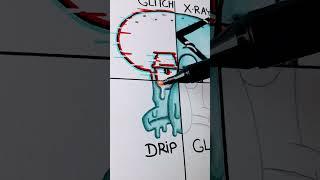 Drip effect drawing ! #spongebob #squidward #drawing