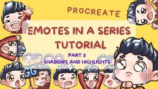  how I draw twitch/discord emotes in the same series - part 3 - shadows, highlights, final touches!