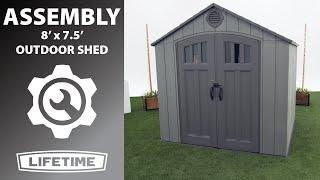 Lifetime 8' x 7.5' Outdoor Shed | Lifetime Assembly Video