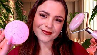 ASMR Valentines Day Spa & Skincare | Layered Sounds, Personal Attention, Facial, Head Massage