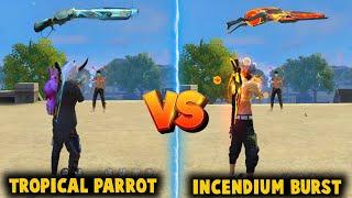 TROPICAL PARROT M1887 VS INCENDIUM BURST M1887 DAMAGE ABILITY TEST | BEST M1887 SKIN - FREE FIRE