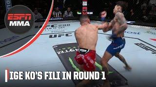 Dan Ige knocks out Andre Fili in first round at #UFCVegas86 | ESPN MMA