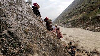 Risk for life. Iranian nomadic family