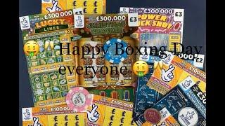 HAPPY BOXING day everyone, today we are scratching £18 worth, what great wins will we find