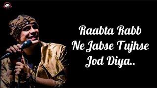 Raabta Song Lyrics Jubin Nautiyal