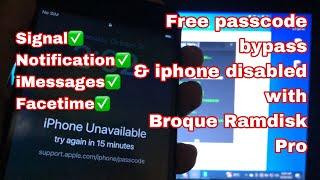 iPhone disabled/passcode bypass with broque ramdisk pro full tutorial with signal support