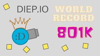 [World Record] Diep.io Mobile | Hunter FFA 801k