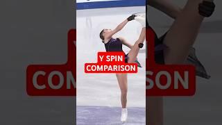 Y Spin Comparison of Anna, Alena & Daria #eyecatchup #iceskating #figureskating #dance #sports