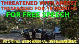 18 Month Trespass For Free Speech.