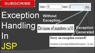 Exception Handling in JSP (Java Server Pages)