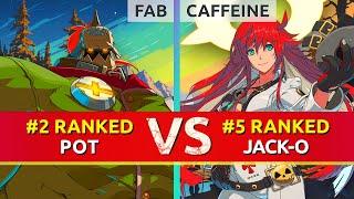 GGST ▰ FAB (#2 Ranked Potemkin) vs CAFFEINE (#5 Ranked Jack-O). High Level Gameplay