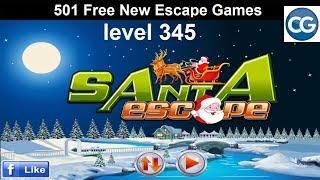 [Walkthrough] 501 Free New Escape Games level 345 - Santa escape - Complete Game