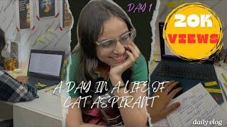 A DAY IN LIFE OF CAT ASPIRANT | STUDY VLOG | CAT 2024 | DAY 1