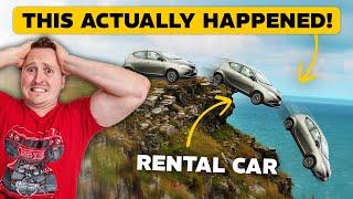 I ACCIDENTALLY PUSHED A RENTAL CAR OFF A CLIFF!