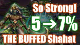 Now THE BUFFED Shahat is so strong! 『5%→7%』is insane buff! 【Summoners War RTA】