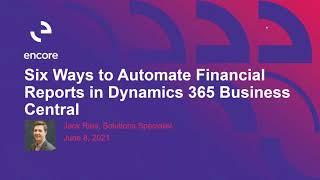 6 Ways to Automate Financial Reports in Dynamics 365 Business Central