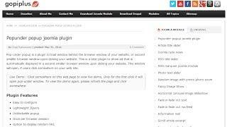 Popunder popup joomla plugin
