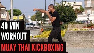 40 Minute Muay Thai Kickboxing Workout
