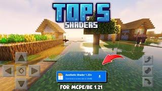 (Top 5) Best Ultra Realistic Shaders For Minecraft PE 1.21 | No Lag (Android, iOS, Win 10)