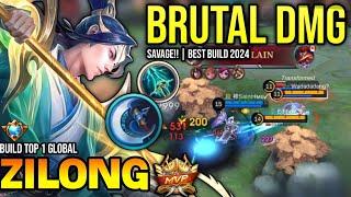 ZILONG BEST BUILD 2024 | TOP GLOBAL ZILONG GAMELPLAY | MOBILE LEGENDS